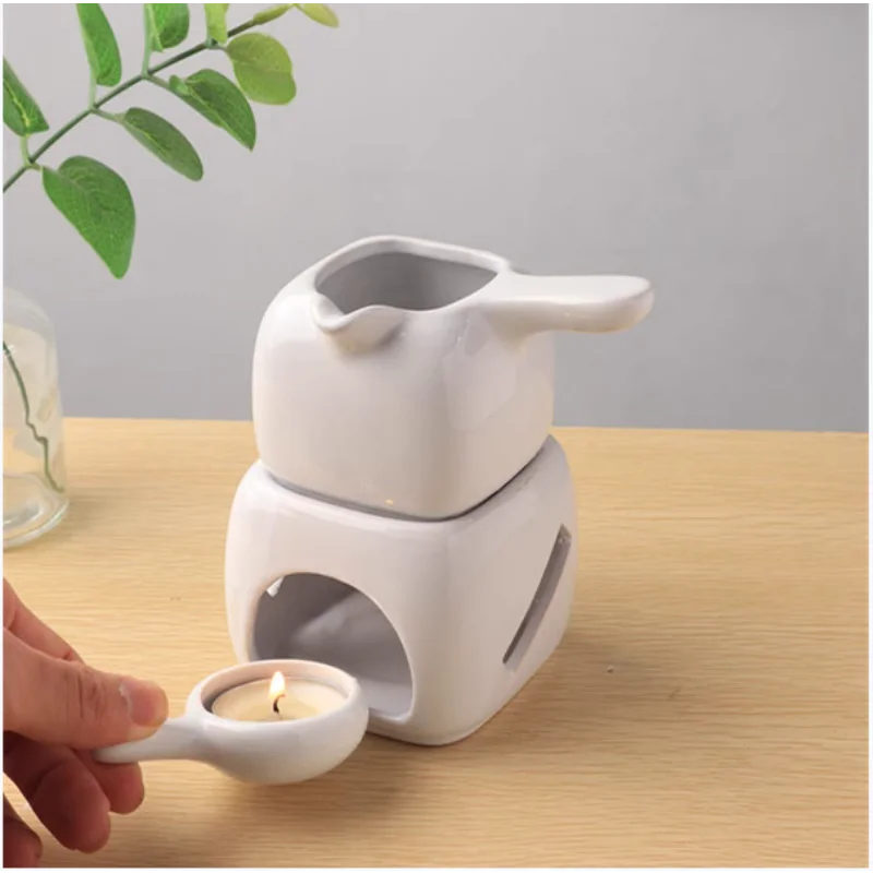 Keramikquadrat mit Grifftrennung, große Kapazität, Aromatherapie-Herdlampe, Club SPA, ätherisches Öl, Massageheizung, Kerzenhalter