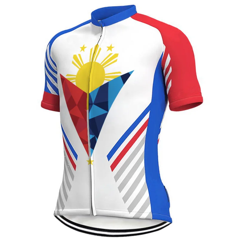 Philippines Cycling Jacket Short Sleeve Shirt Road Bike Wear Bicycle Downhill Top Ciclismo Jersey Cross Clothes Track Exercise