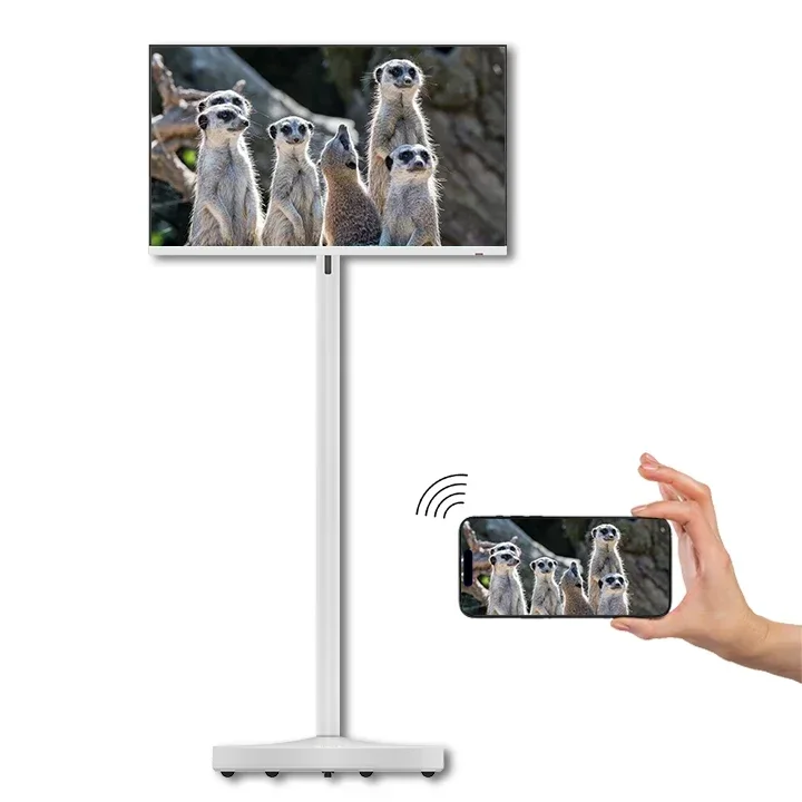 Smart TV portátil e móvel com tela grande de 23,8 polegadas Smart TV