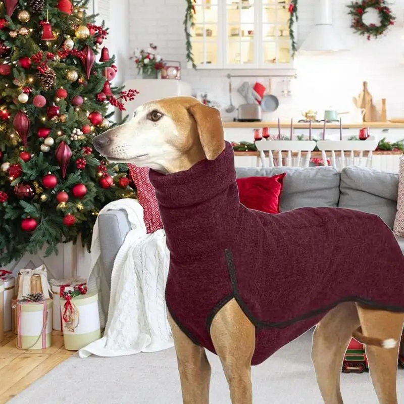 Warm dog coat Turtleneck cardigan vest Windbreaker jacket Autumn and winter pullovers For winter pets to keep warm