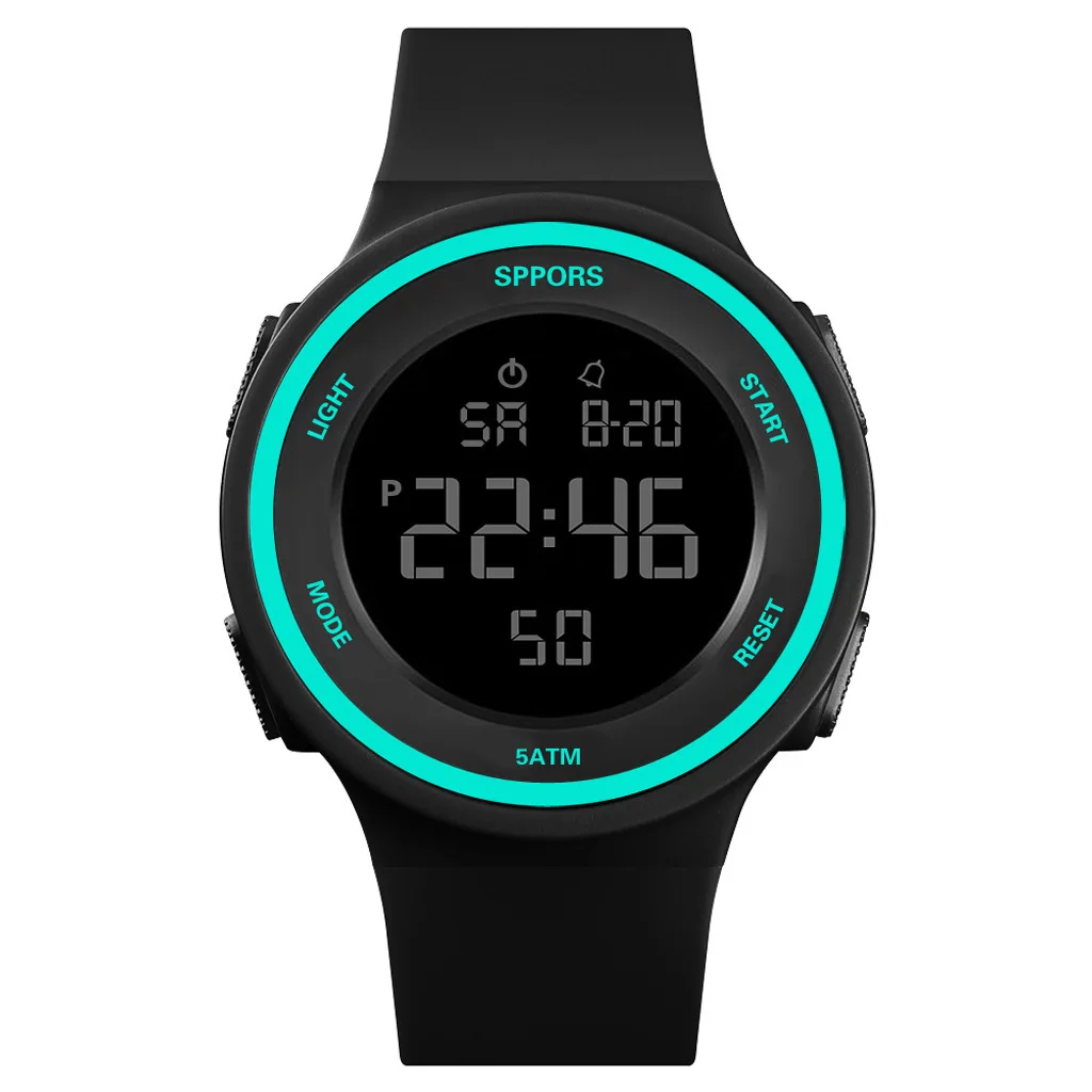 Часы наручные мужские цифровые в стиле милитари, многофункциональные спортивные водонепроницаемые, студенческие электронные