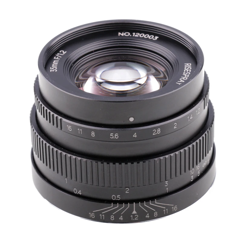 Risespray 35Mm F1.2 Prime Lens Voor Sony E-Mount Voor M4/3 Voor Fuji Xf APS-C Camera handleiding Mirrorless Vaste Focus Lens A6500 J