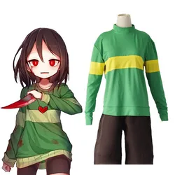 Behind the scenes story of Frisk Chara Halloween role-playing costume Andertail sports long sleeved pants set