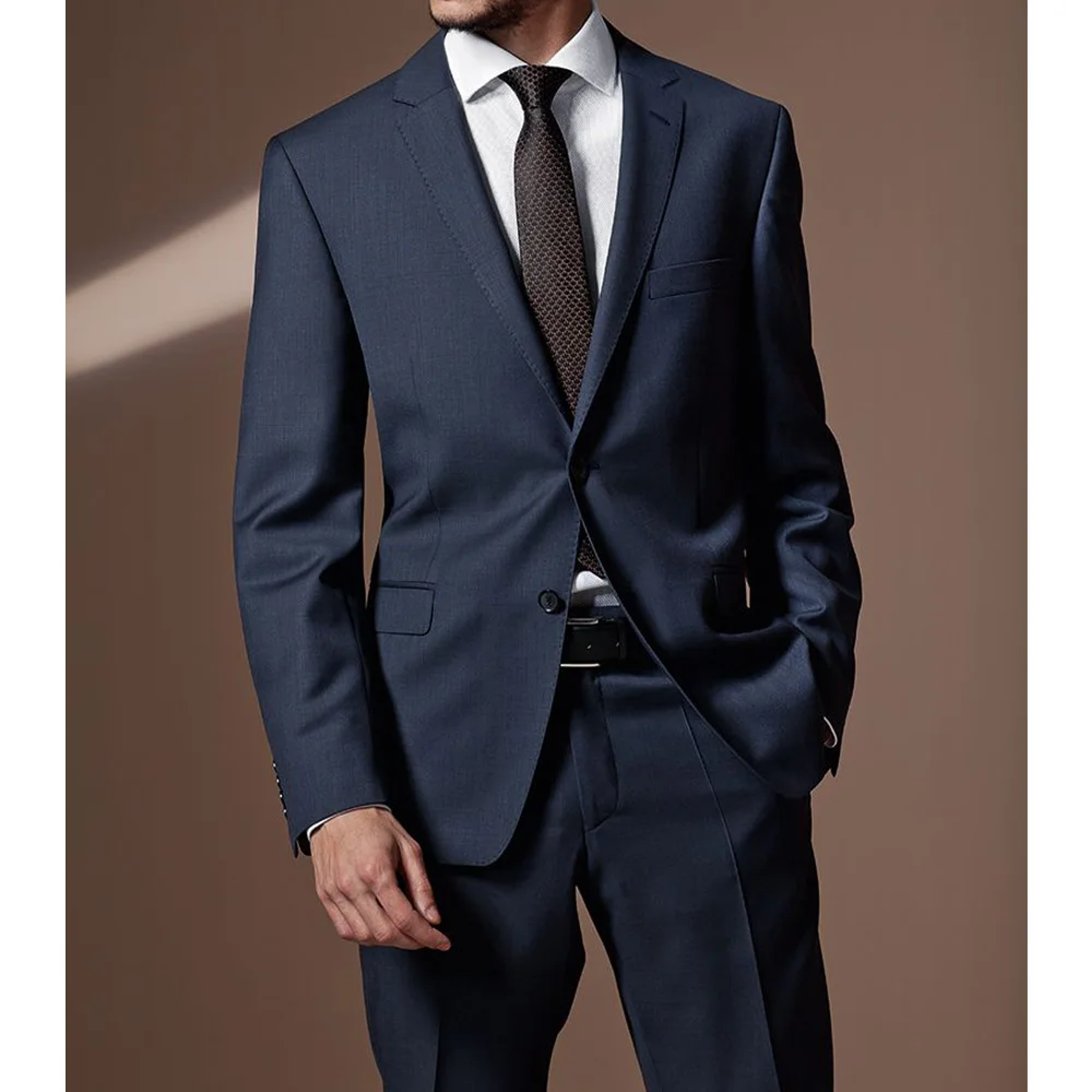 

Mens Suits 2 Piece Set Notch Lapel Single Breasted Casual Business Suits for Men Comfortable Breathable Office Blazer and Trouse