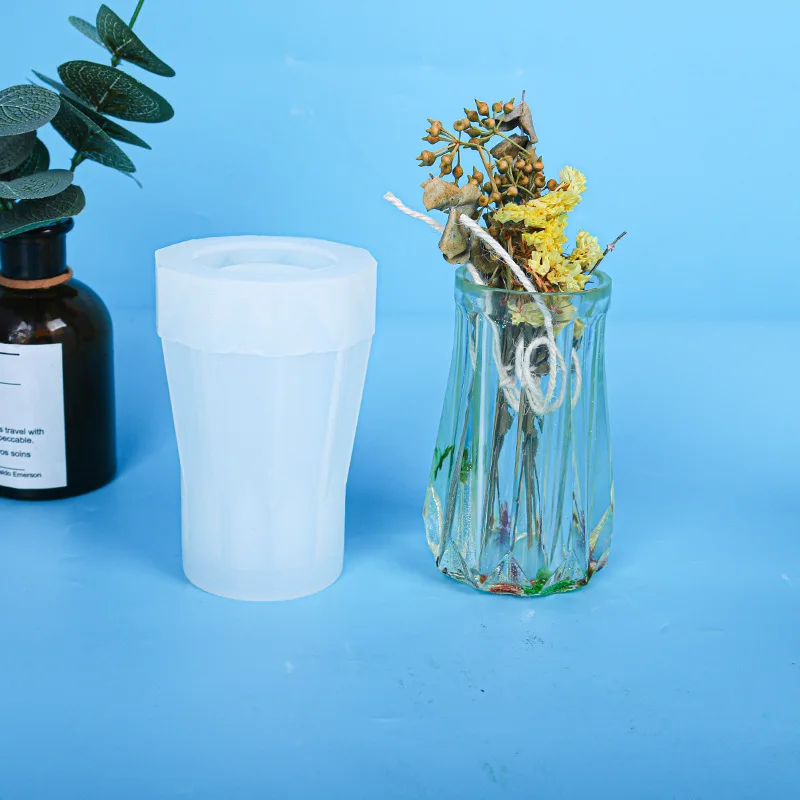 Stampo in Silicone a specchio per vaso in resina epossidica di cristallo fai da te per resina