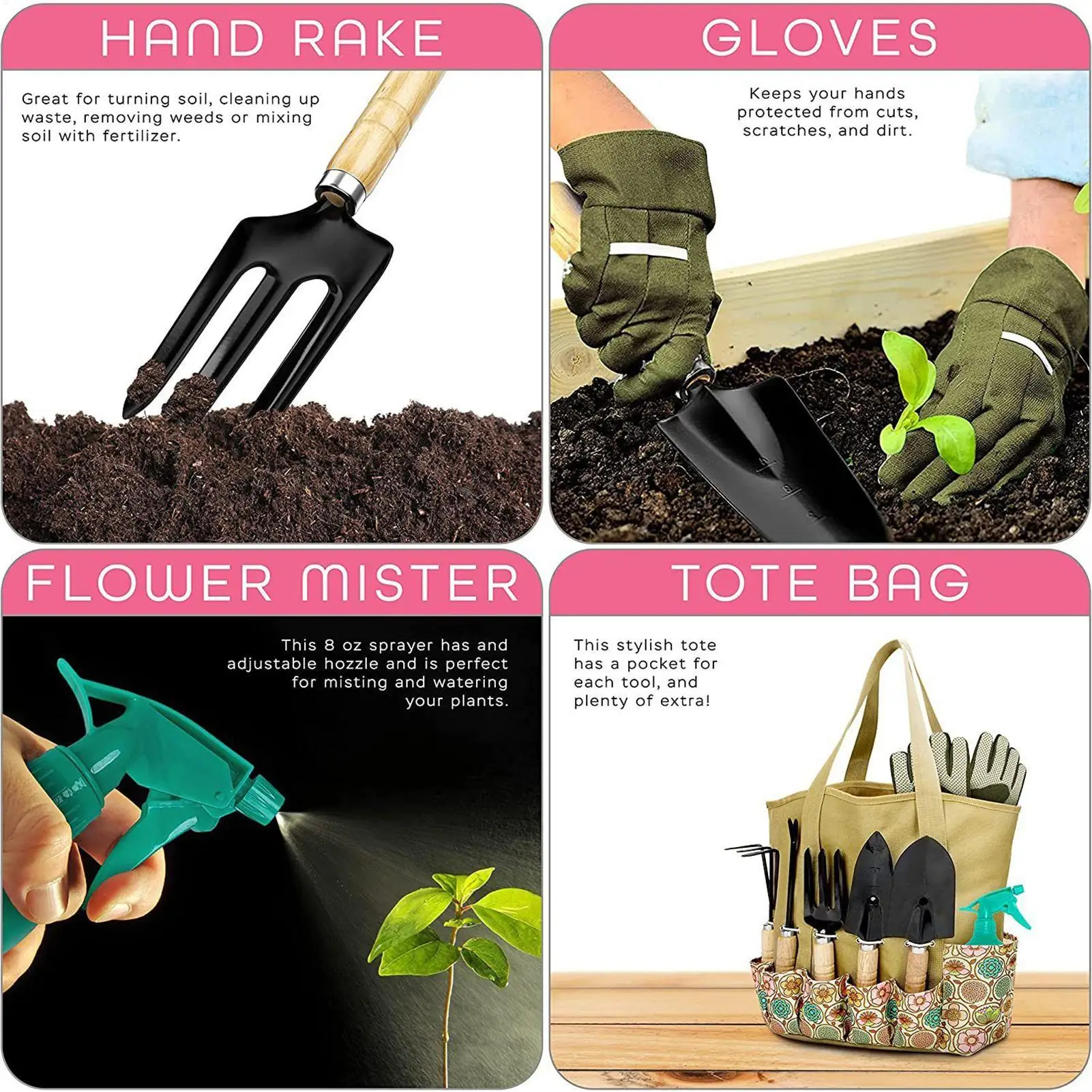 

Gardening Tool Set Outdoor Planting Accessories Planting Hand Tools for Gardeners Beginners Mom Grandpa Grandma Men Women