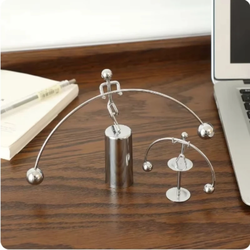 1pc Balance Ball Toy Iron Man Crafts Tumbler Desk Ornaments Kids Toys Pendulum Ball Home Decoration Accessories