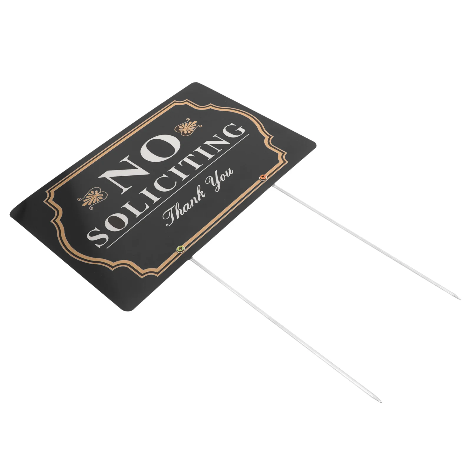 

No Soliciting Yard Metal Home Outdoor Security Stake No Trespassing Sign For Apartments Malls Durable Easy Install Traffic