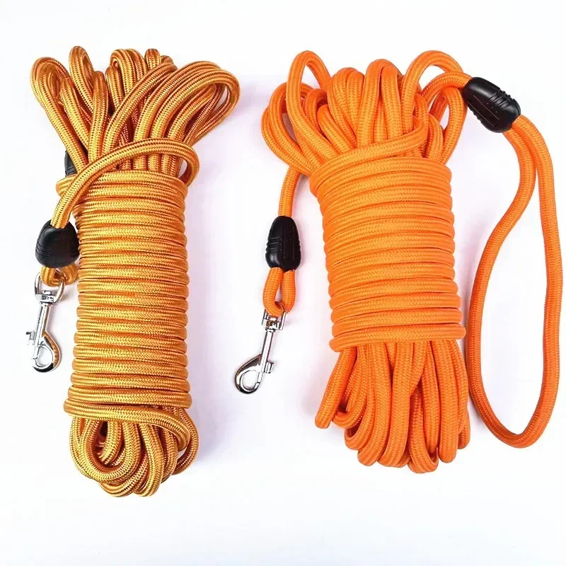 Laisse d'entraînement pour chien de 5M/10M/15M – Corde longue en nylon robuste pour le rappel et le suivi des animaux – Idéale pour l'entraînement extérieur et le camping des petits et moyens chiens
