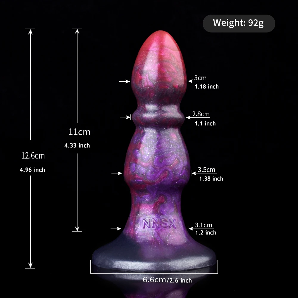 NNSX Dildo de Silicone para Mulheres, Massageador de Ânus e Próstata Masculino, Talão Anal, Dilator Ânus, Brinquedos Sexuais para Gay, Artigos Eróticos