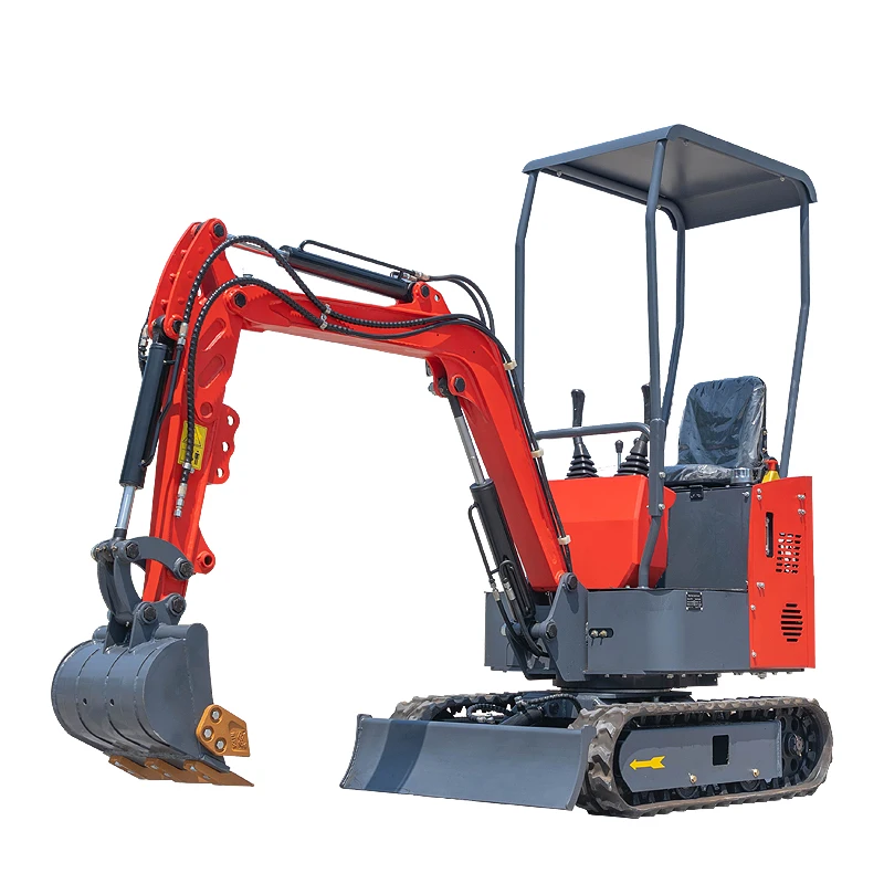 HW10-4 Mini Excavator 1 Ton Hydraulic Crawler Digger 1T Diesel Engine Mini pelle chantier Compact Farm Tractor Household custom