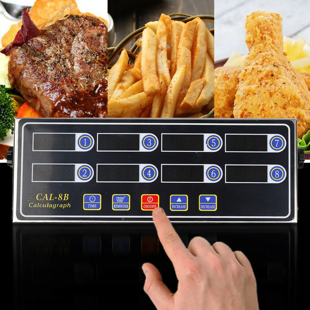 Kitchen accessories-8-Channel Timer for Kitchen: 110V Multi-Function Digital Timer for Precise Cooking and Task Management