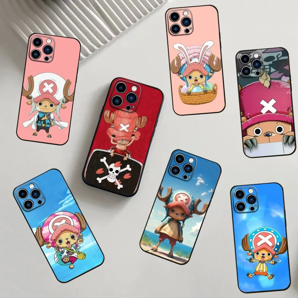 

Cute T-Tony C-Chopper Phone Case For iPhone 16,15,14,13,12,11,Pro,X,XS,Max,XR,Plus,Mini Soft Silicone Black Shockproof TPU