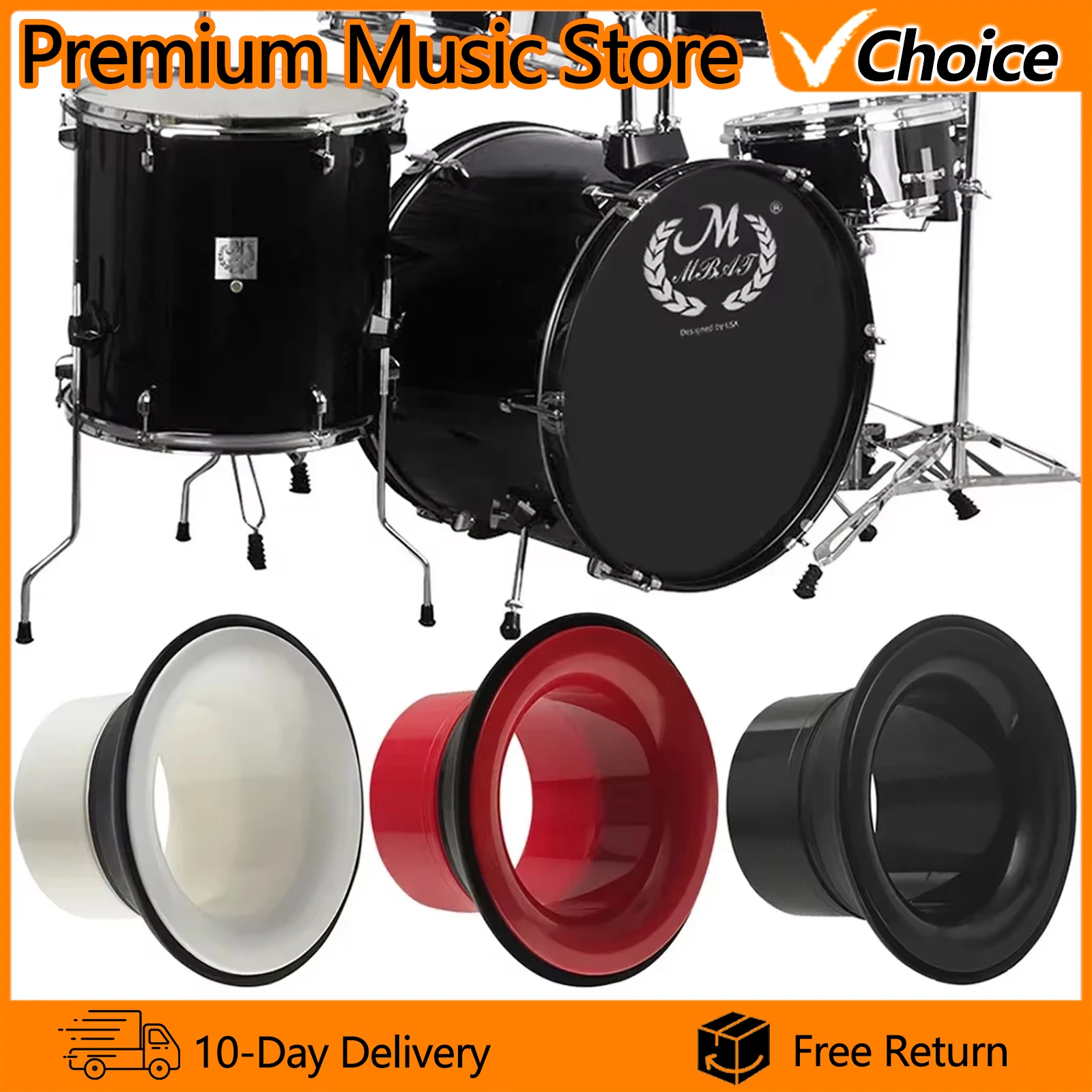 Bass Drum Enhancer Port Insert Enhancement Hole Drum Bottom Microphone Bass Voice Amplifier Kick Booster Drum Accessories
