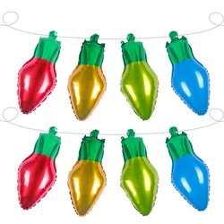 8/12/16pcs Christmas Light Bulb Foil Balloon Christmas Balloons Xmas colorful Light Bulb Ballons Decorations for home new year
