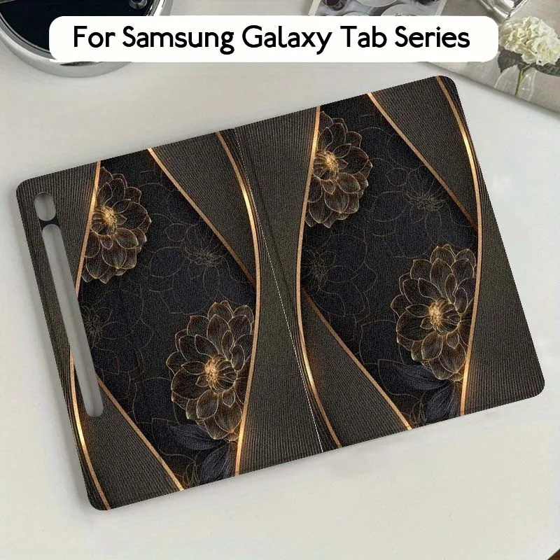 

Glossy Edge Decorative Panel Gift For Samsung Galaxy Tab S10 S9 S8 S7 FE Lite Soft Flexible Support Tablet Case