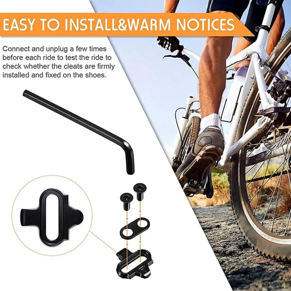 ملحقات أحذية ركوب الدراجات مجموعة أحذية ركوب الدراجات مع مفتاح ربط سداسي لدراجات الطرق الجبلية MTB دواسة ذاتية القفل #1