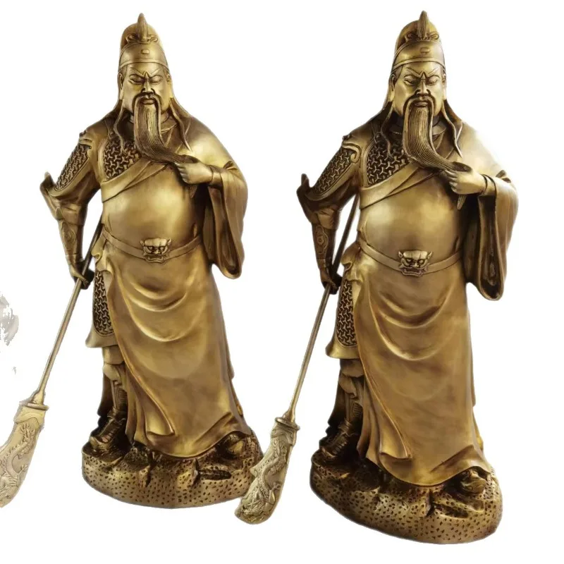 

Guan Er Ye Guan Yu bronze statue in temples, Guan Sheng Dijun Garan Bodhisattva bronze Buddha statue