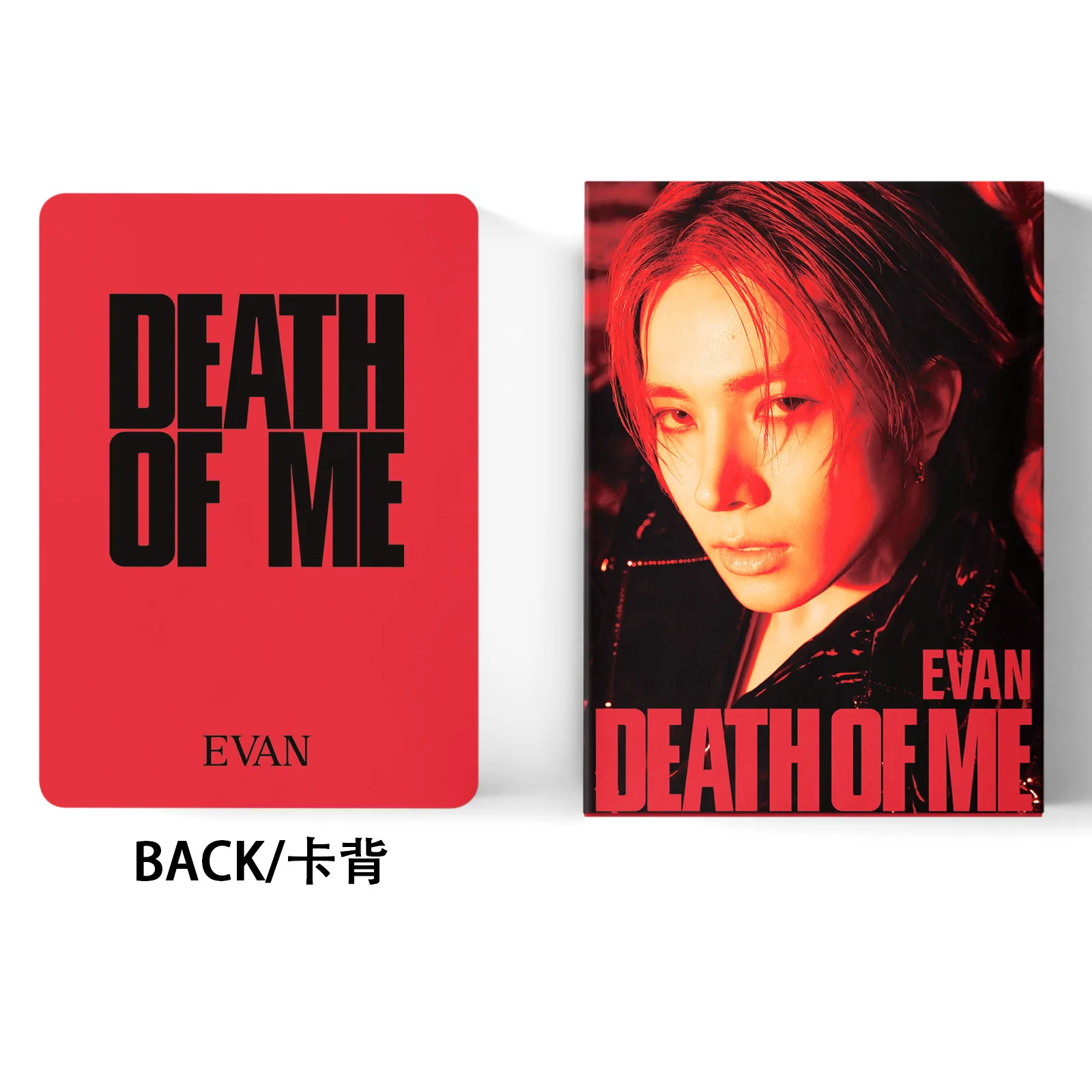 55PCS Single ALbum EVAN Death of Me Mini LOMO Card Photocards HD Fans Collection Cards Decorative Present Gifts