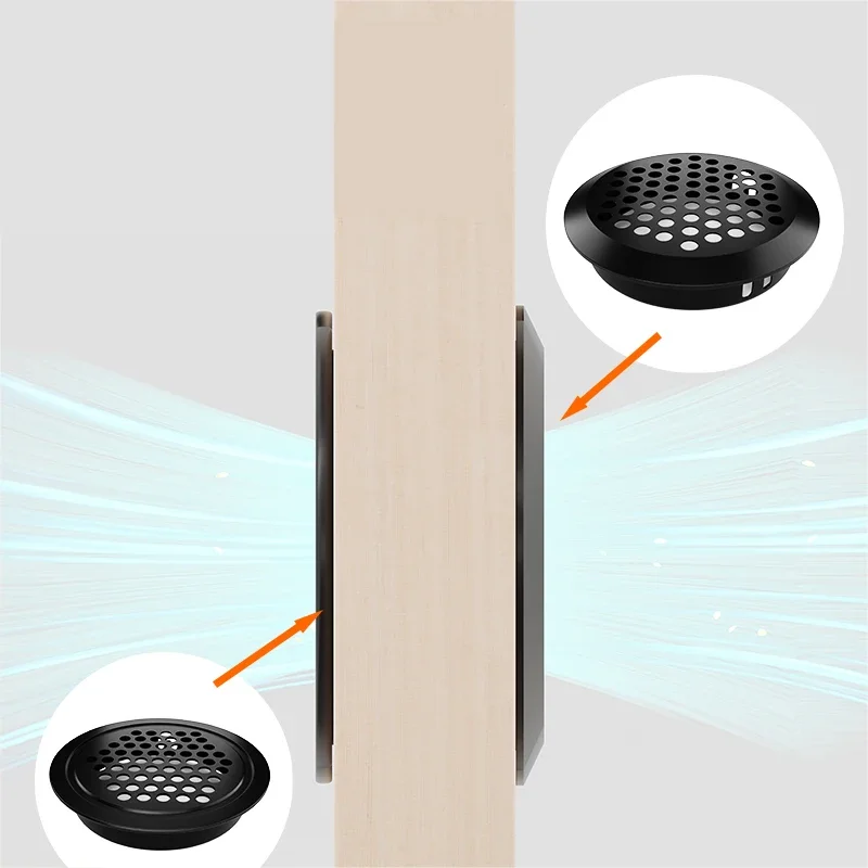 5/10pcs Round Cabinet Air Duct Vent Dia 19mm-53mm Steel Louver Mesh Hole Plug Wardrobe Grille Ventilation Systems image 3