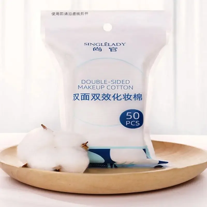 منشفة وجه سميكة للاستعمال مرة واحدة، مناديل مكياج قطنية للسفر، وسادات قطنية لتنظيف الوجه، قطن ناعم قابل لإعادة الاستخدام