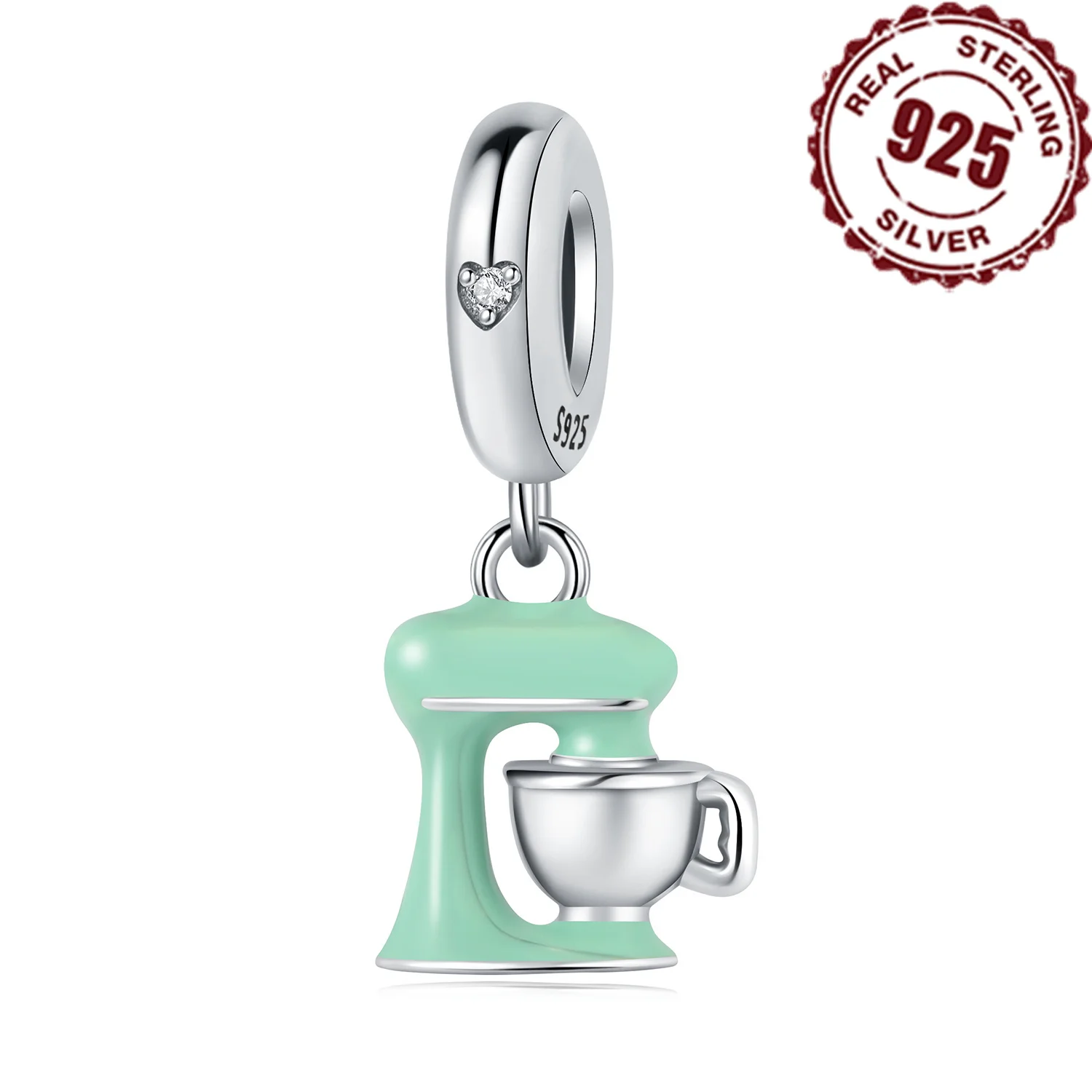 

925 Sterling Silver Green Mixer Charms Beads Pendant For Jewelry Making For Original Bracelet Necklaces Gifts Accessory