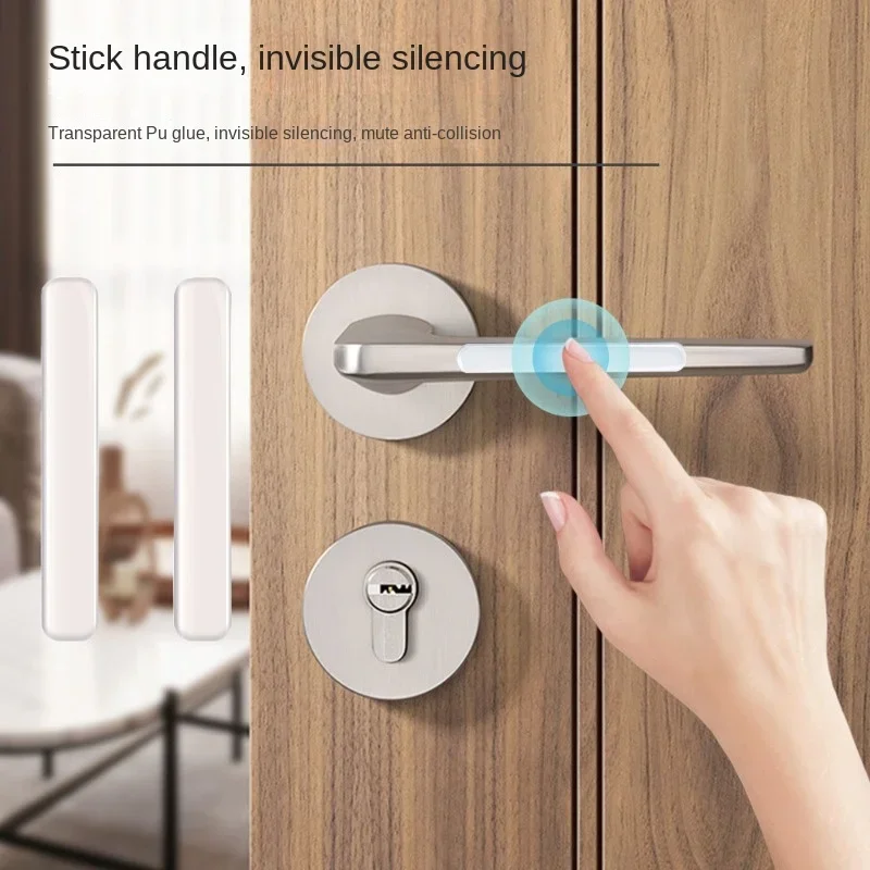 מדבקה נגד התנגשות דלת הבית ידית מקרר סיליקון דלת אחורי ארון האחורי ארון נגד התנגשות בר אילם שקוף