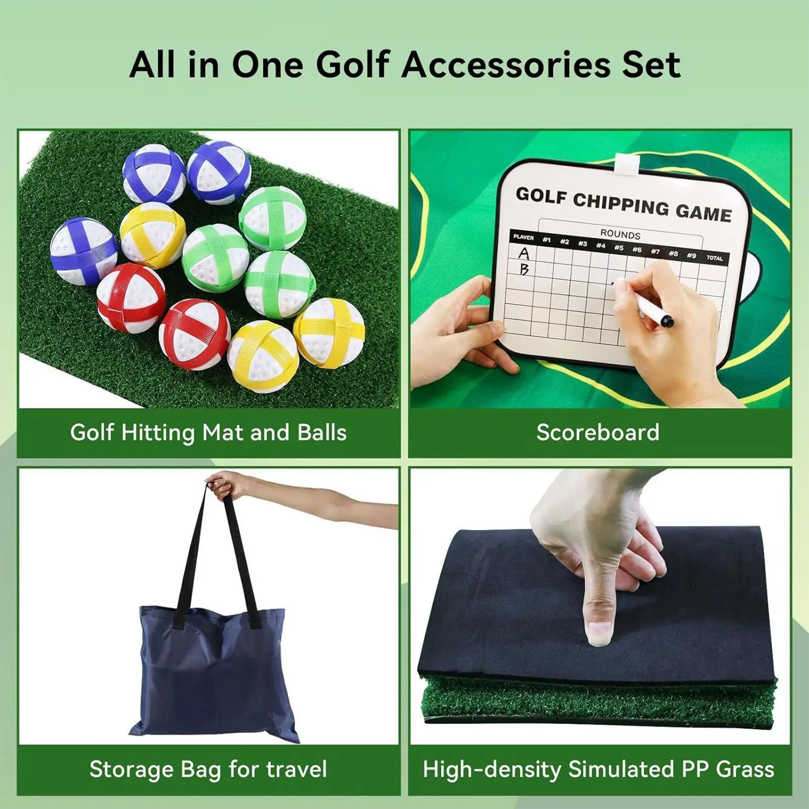 

Коврик для гольфа, тренировочное оборудование для занятий спортом, сменный тренировочный коврик для гольфа для использования в помещении и на открытом воздухе, дома, заднего двора, офиса, лужайки, гаража