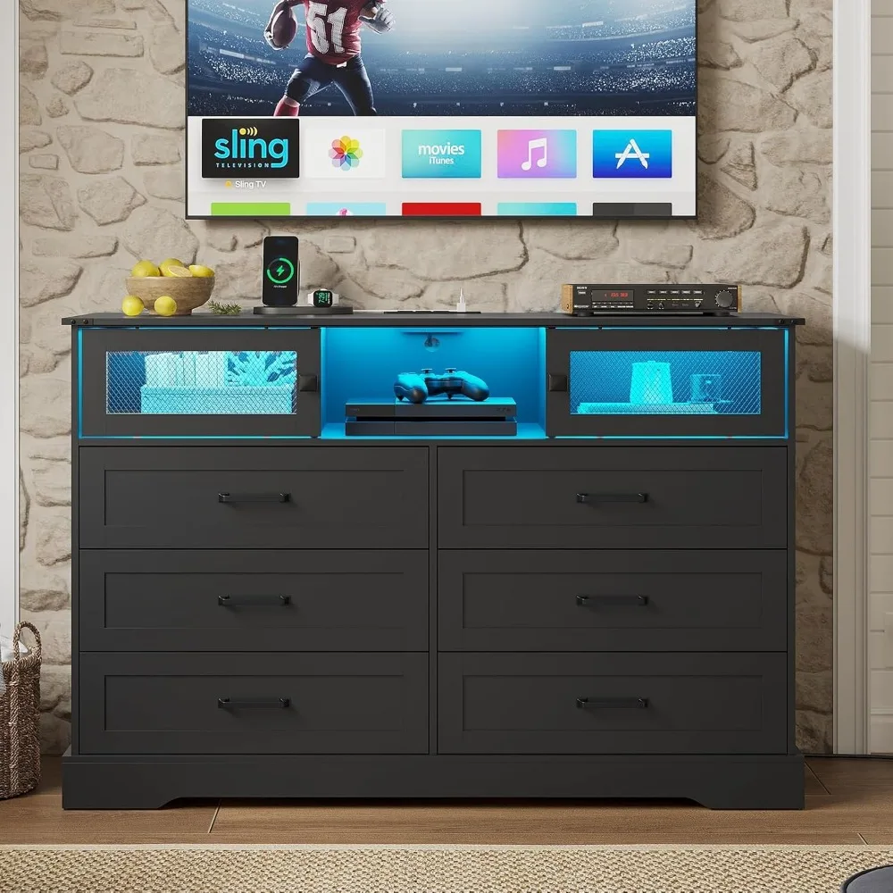 6 Drawer Dresser Wi…