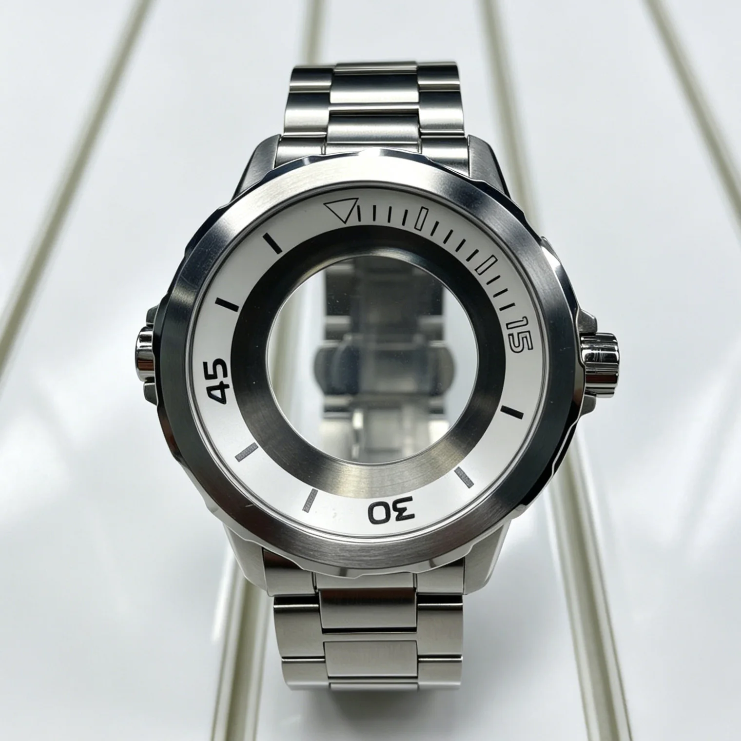 47mm Stainless Steel Case, Compatible with NH35, NH36 Movements. The Strap Is Optional. Watch Components Can Be Repaired or Repl