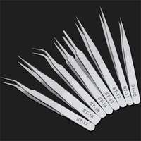 Tweezers Stainless Steel Fine Tipped Tweezers Multipurpose Straight Curved Tweezer Medical Tool Long Forceps