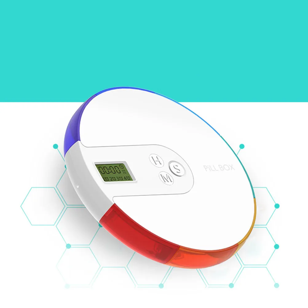 

Smart Pill Box Timer Digital Alarm Reminder Case Portable Medicine Organizer For Tablets