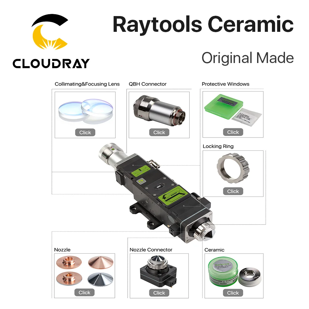 Cloudray Original Made Raytools Laser Keramik Dia.32mm Düse Halter für Raytools Faser Laser Schneiden Kopf Düse Halter