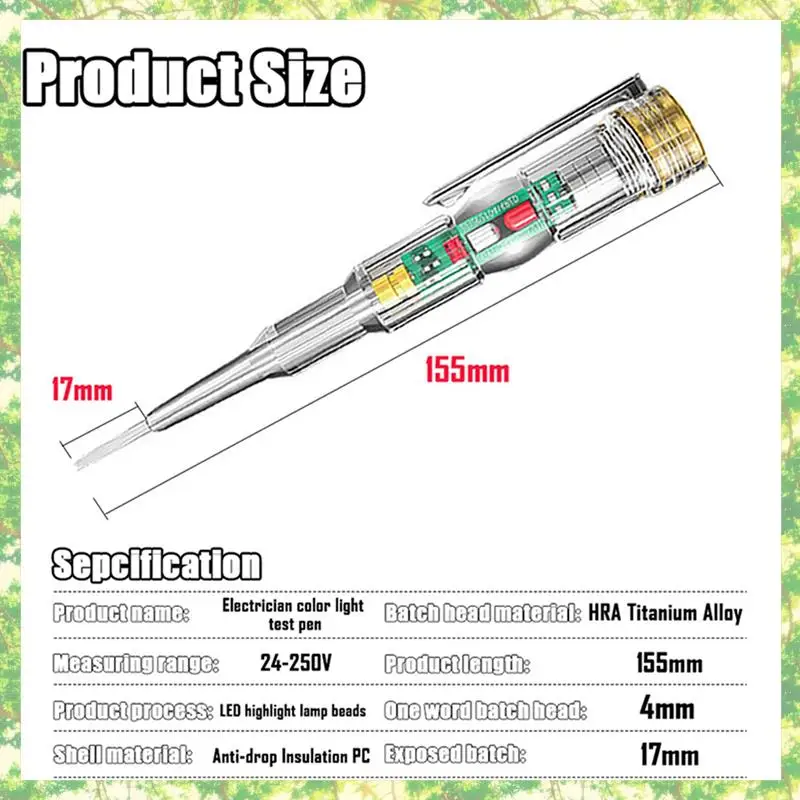 Smart-8PC ذكي التعريفي الطاقة كاشف جهد القلم 24-250 فولت جهاز فحص الدائرة الكهربائية مفك كهربائي مؤشر كهربائي