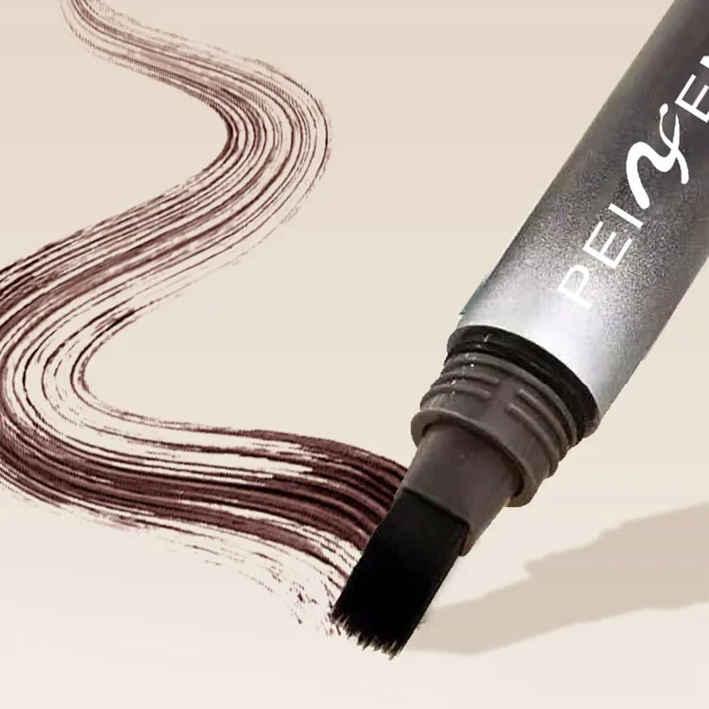 ใหม่ Wild ภาพวาดคิ้ววางแปรงสแควร์น้ําผึ้งชาสีน้ําตาลกด 3D Dye Dip Eyebrow Enhancers ครีมเส้นผมการปรับเปลี่ยน