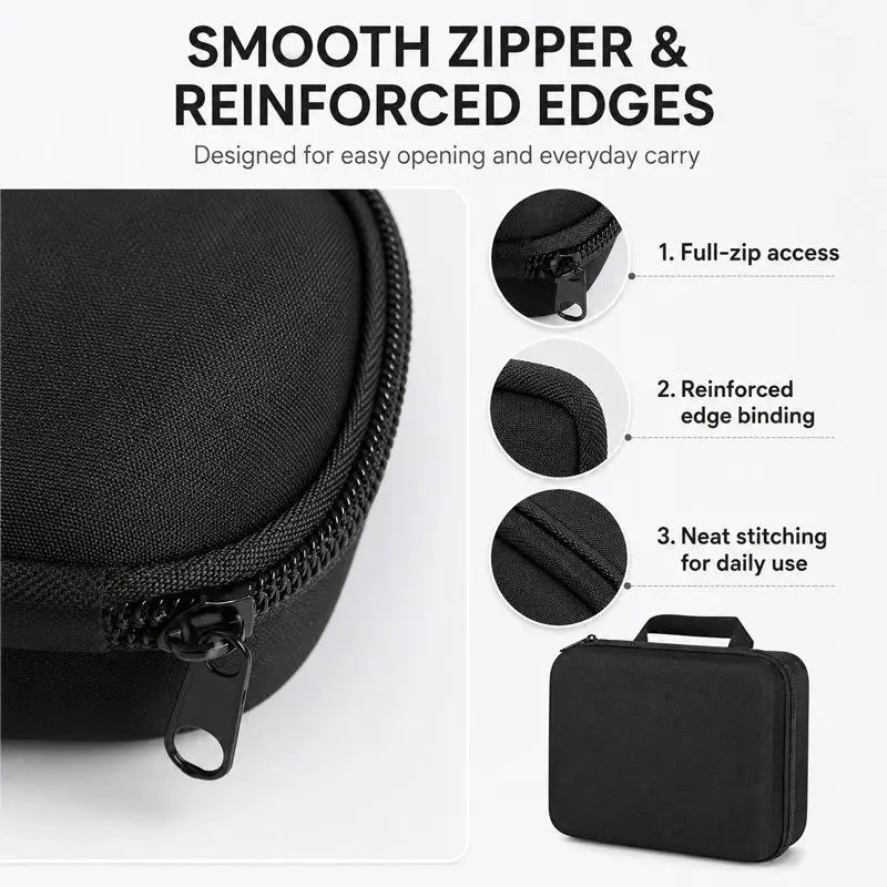 EVA-Aufbewahrungsbox, Reisetasche mit Reißverschluss, kleine tragbare Schutztasche, Outdoor-Werkzeugtasche, Organizer für Zubehör – Detail 7