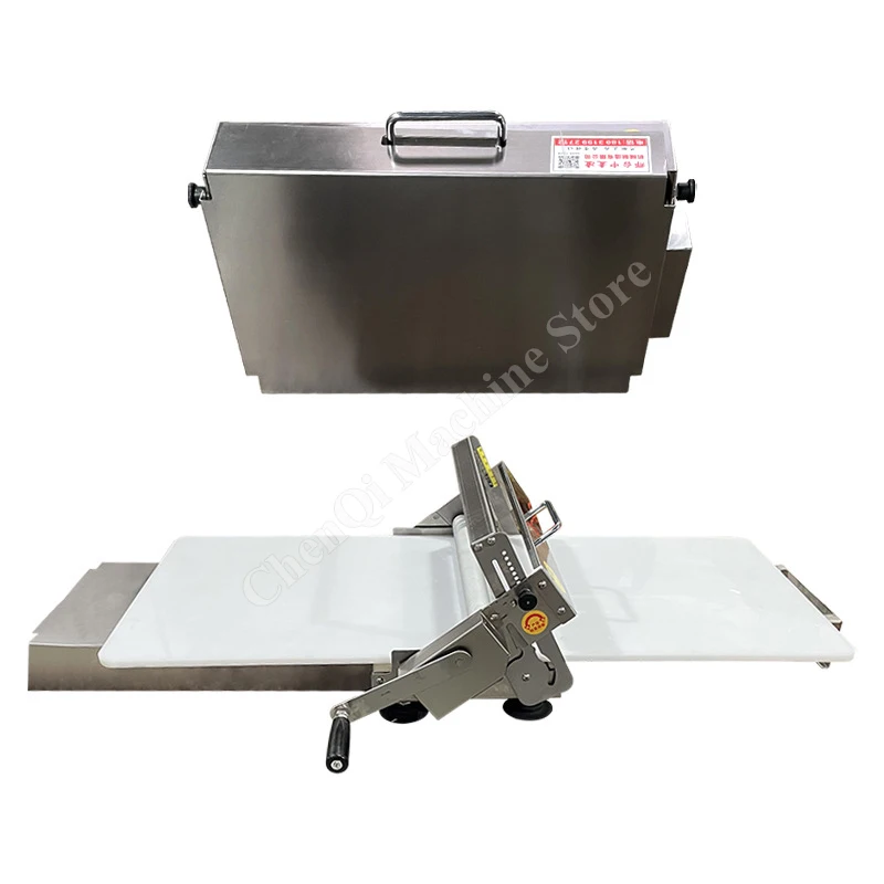 Puff Pastry Machine 400 Table Top Hand Manual Pizza Dough Sheeter Roller Croissant Dough Flattener Laminator Machine