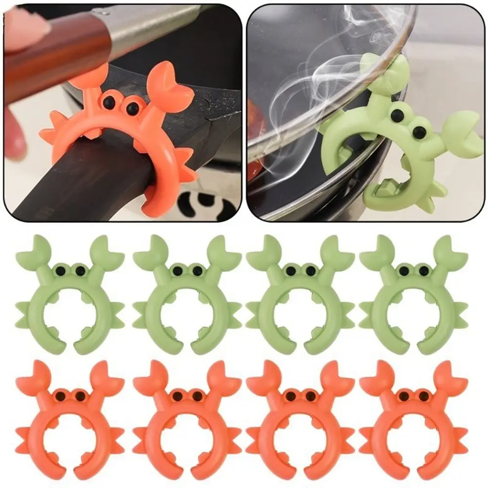 New Small Crab Spatula Holder Anti Scalding Silicone Anti Overflow Pot Rack High Temperature Resistance Kitchen Utensil Rack