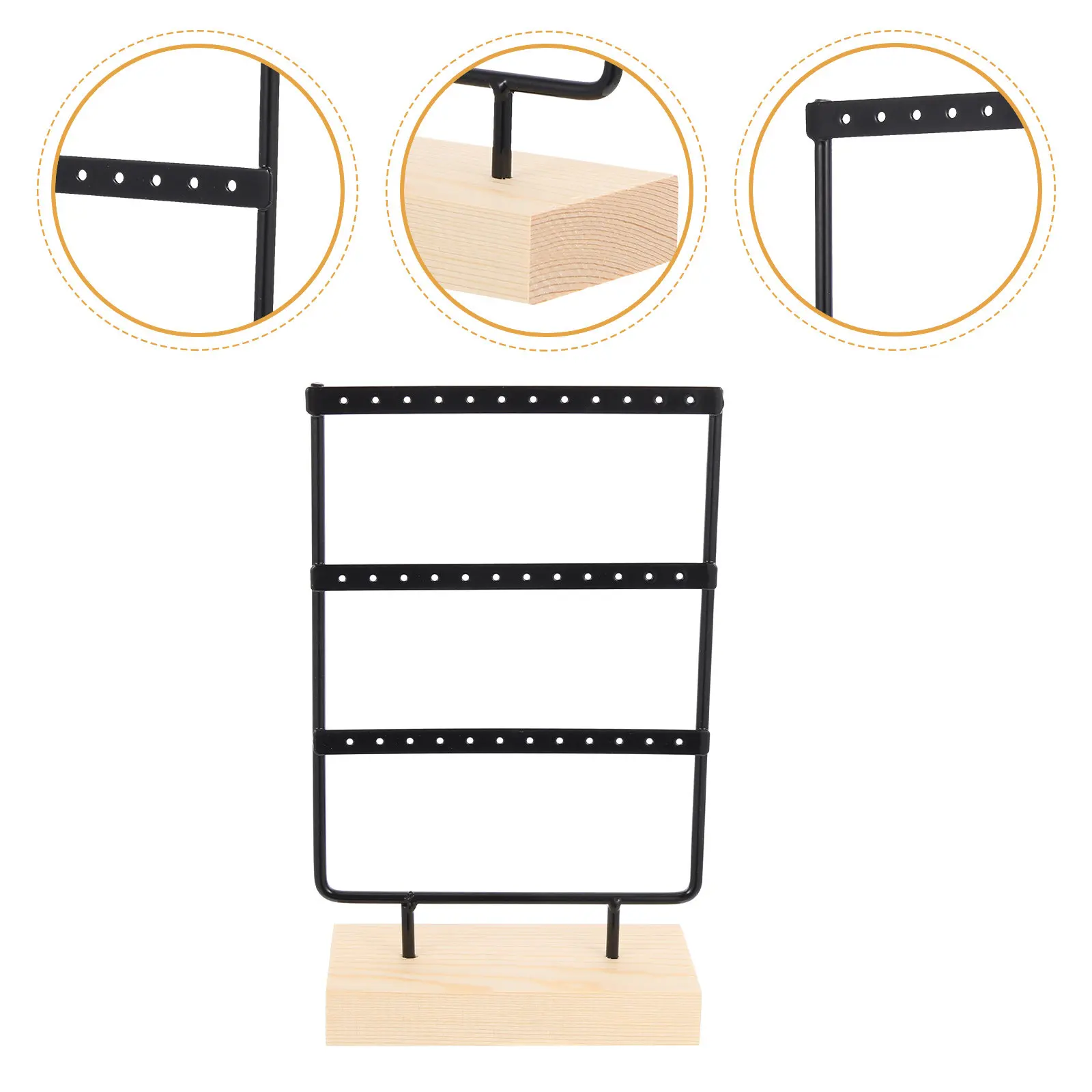 

Three Layers Earrings Display Rack Jewelry Stand Desktop Organizer for Crystals Gifts Small Items Shop Showcase Trade Show