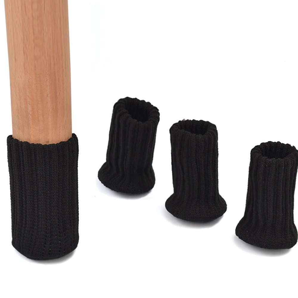 Calcetines de punto para patas de silla, protectores de suelo para muebles, almohadillas antideslizantes, gruesos, silenciosos, fundas para patas de mesa y silla, 16 piezas