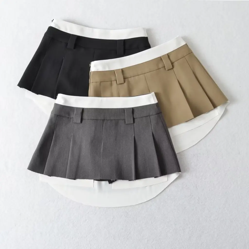 

Trendy Women's High Waist Slim-fit Pleated Skirt European American Style Summer New Spice Girl Clothing for Ladies