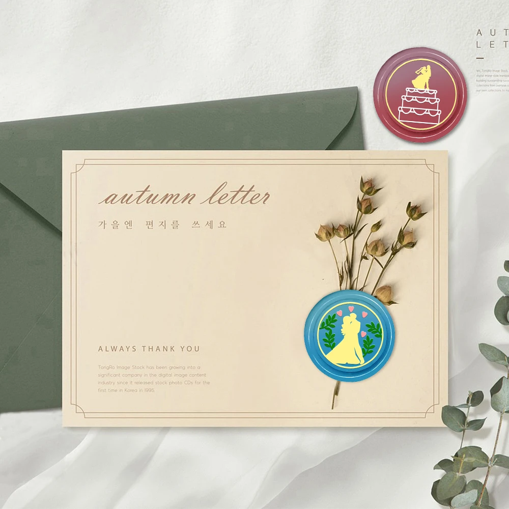 

8 Removable Brass Stamp Heads And 2 Wooden Handles Scrapbooking Christmas Wedding Invitation for Decoration Wedding Invitations