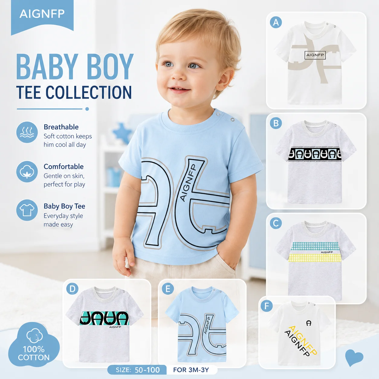fashion Newborn short sleeve T-shirt 2026 New baby boys Summer clothes %100cotton tees Toddler half sleeve Infant round neck Top