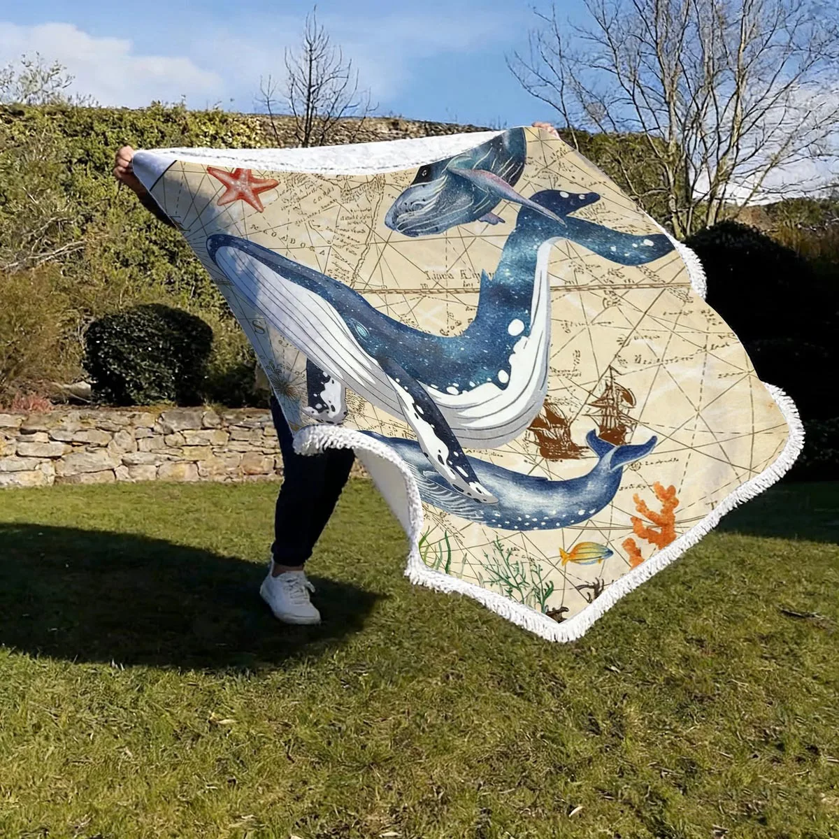 Marine Life Crab Round Beach Towel Quick Dry Absorbent Microfiber Yoga Mat Sandproof Outdoor Picnic Blanket for BeachTravel Pool