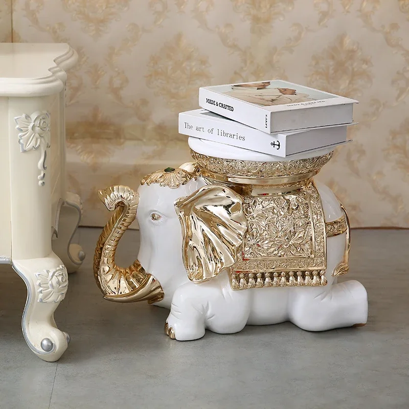 Elephant Sculpture Chair,Creative Artwork Stool,Mobile Animal Seat,Living Room Furniture,Home Decoration,Nordic Decor Footstool