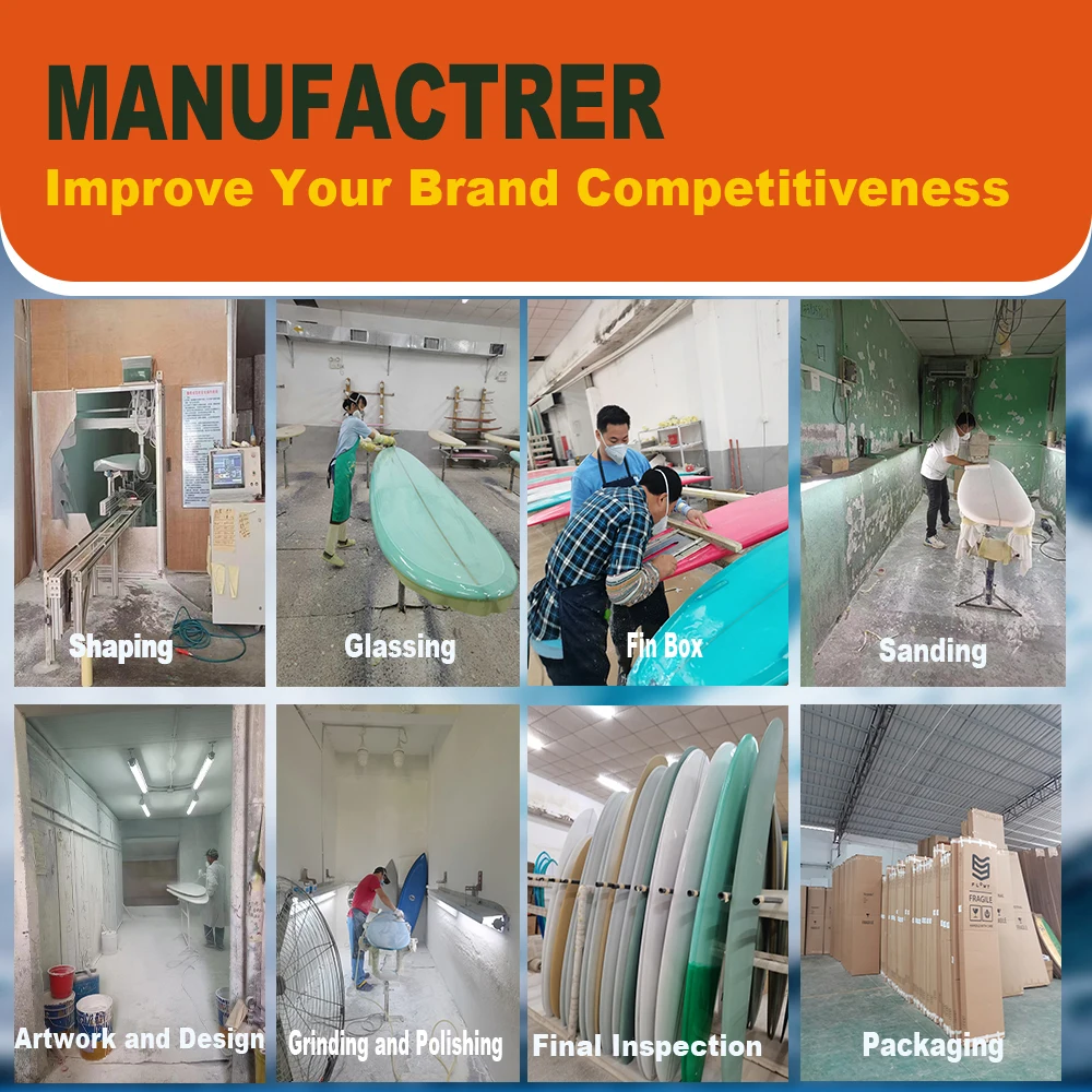 Aufblasbares SUP-Board aus Kohlefaser-PVC mit individuellem Logo zum Abwindsurfen, Ozeanwasserpumpe mit Reparaturservice und Flossenzubehör