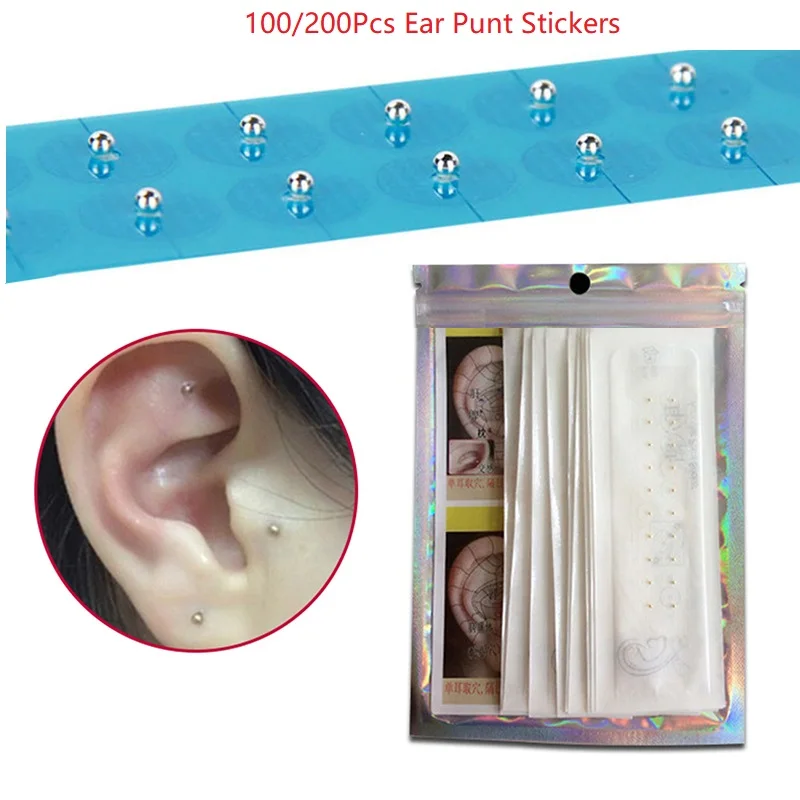 100-600Pcs/set Oor Zorg Zaden Acupunctuur Auricular Wegwerp Oor Stickers Massage Therapie Naald Patch Auricular Auriculotherapie