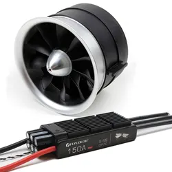 120mm EDF z wentylator kanałowy semimetaliczno-elektrycznym 150A ESC 12S 640KV ciąg 8.6kg dla samolotu RC