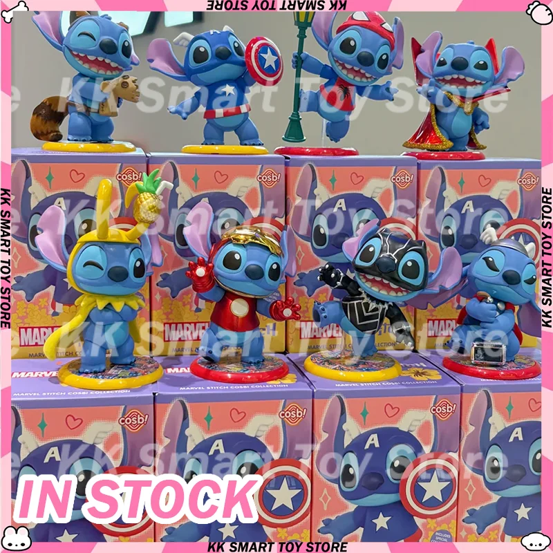 

Подлинные горячие игрушки Stitch Cosbi Series, мини-слепая коробка, кавайная кукла, загадочная коробка, аниме-фигурка, украшение комнаты, коллекция, подарки, игрушки
