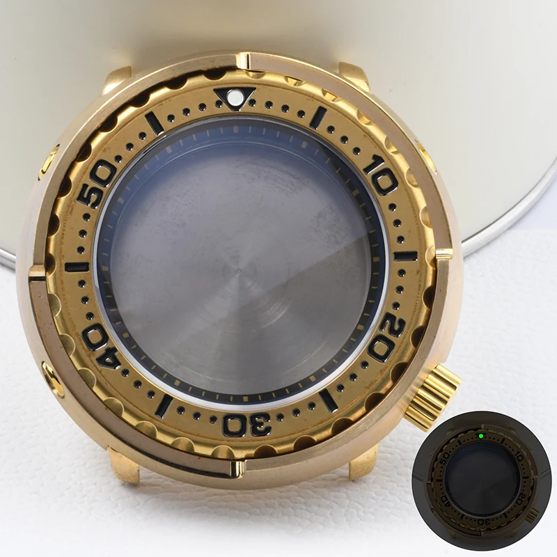 

HEIMDALLR Watch Case super luminous Sapphire Glass Fit NH35/NH36 Automatic movement Diving watch bronze Tuna watch case